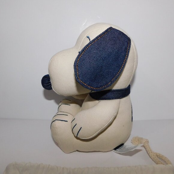 American Eagle X Peanuts Snoopy 8" Plush Denim Jean Stuffed Toy New W Tag - Picture 3 of 9